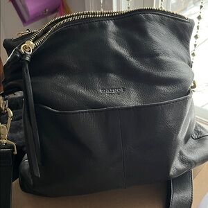 Margot Black Leather Backpack